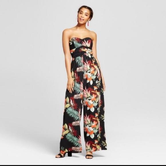 Xhilaration Pants - Cute Strapless V-Neck Jumpsuit